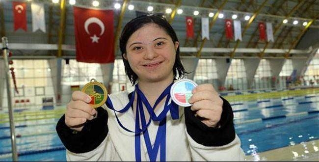 Down sendromlu sporcu engel tanımıyor
